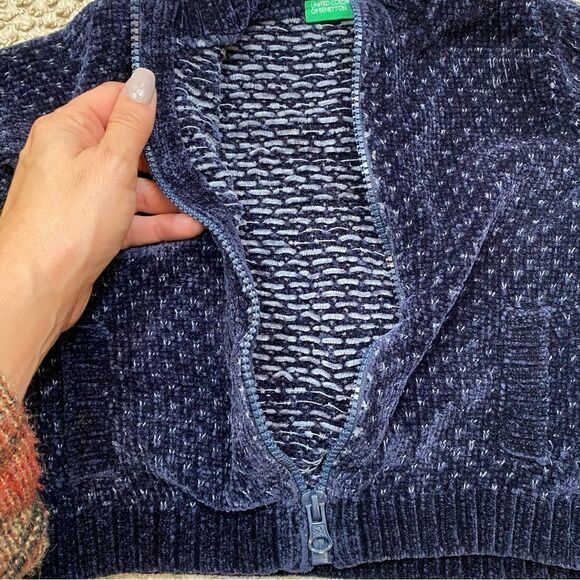 United Colors of Benetton Blue Full Zip Cardiagn Size 1-2 Years‎ - Picture 7 of 8